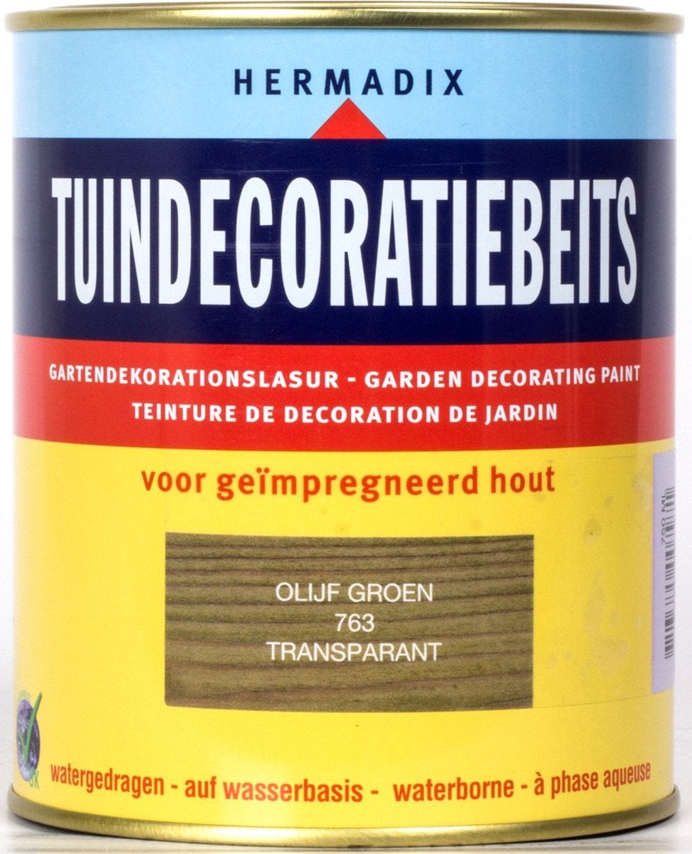 Hermadix tuindecoratiebeits olijf groen 763 750 ml