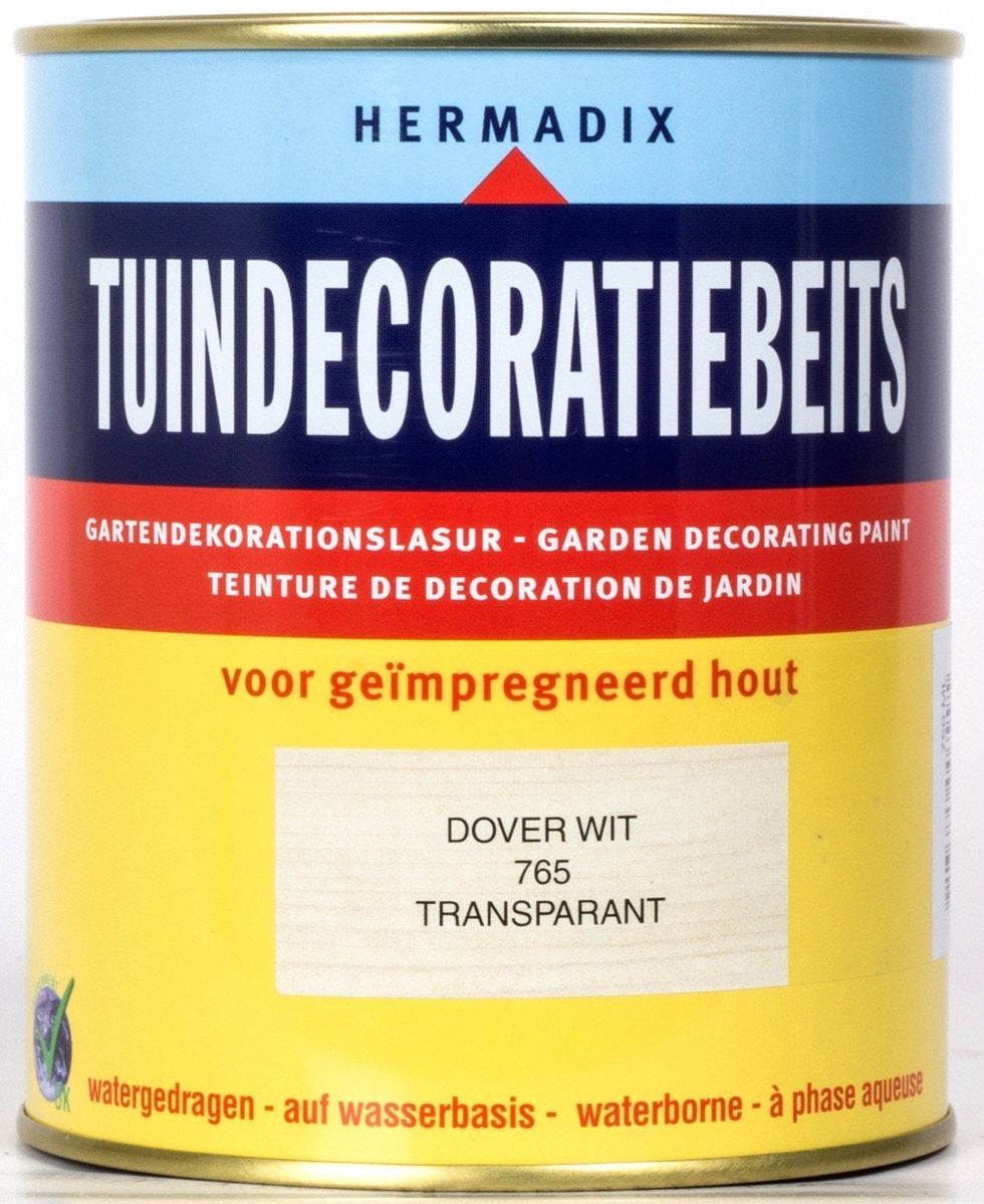 Hermadix tuindecoratiebeits dover wit 765 750 ml