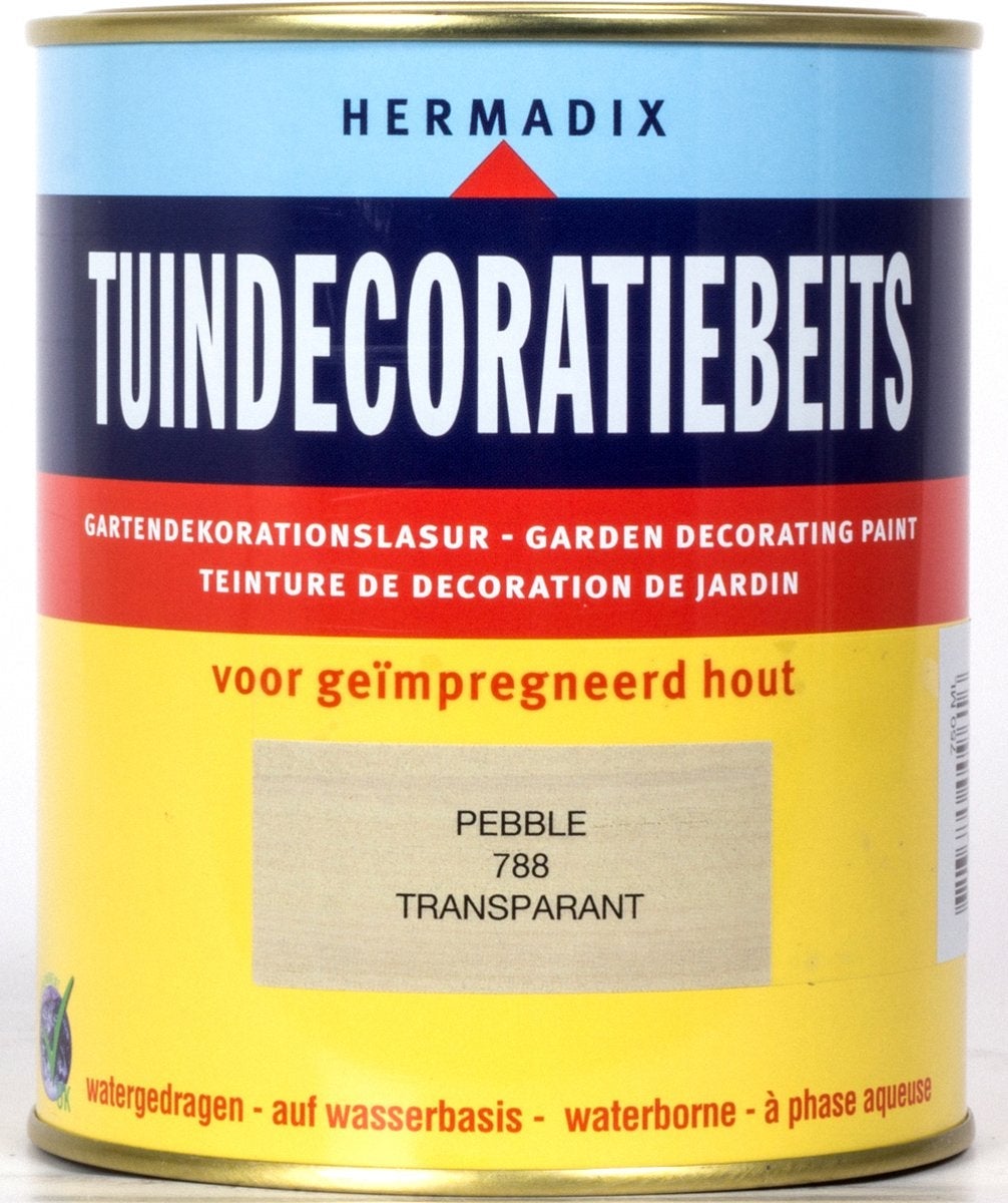 Hermadix tuindecoratiebeits pebble grijs 788 750 ml