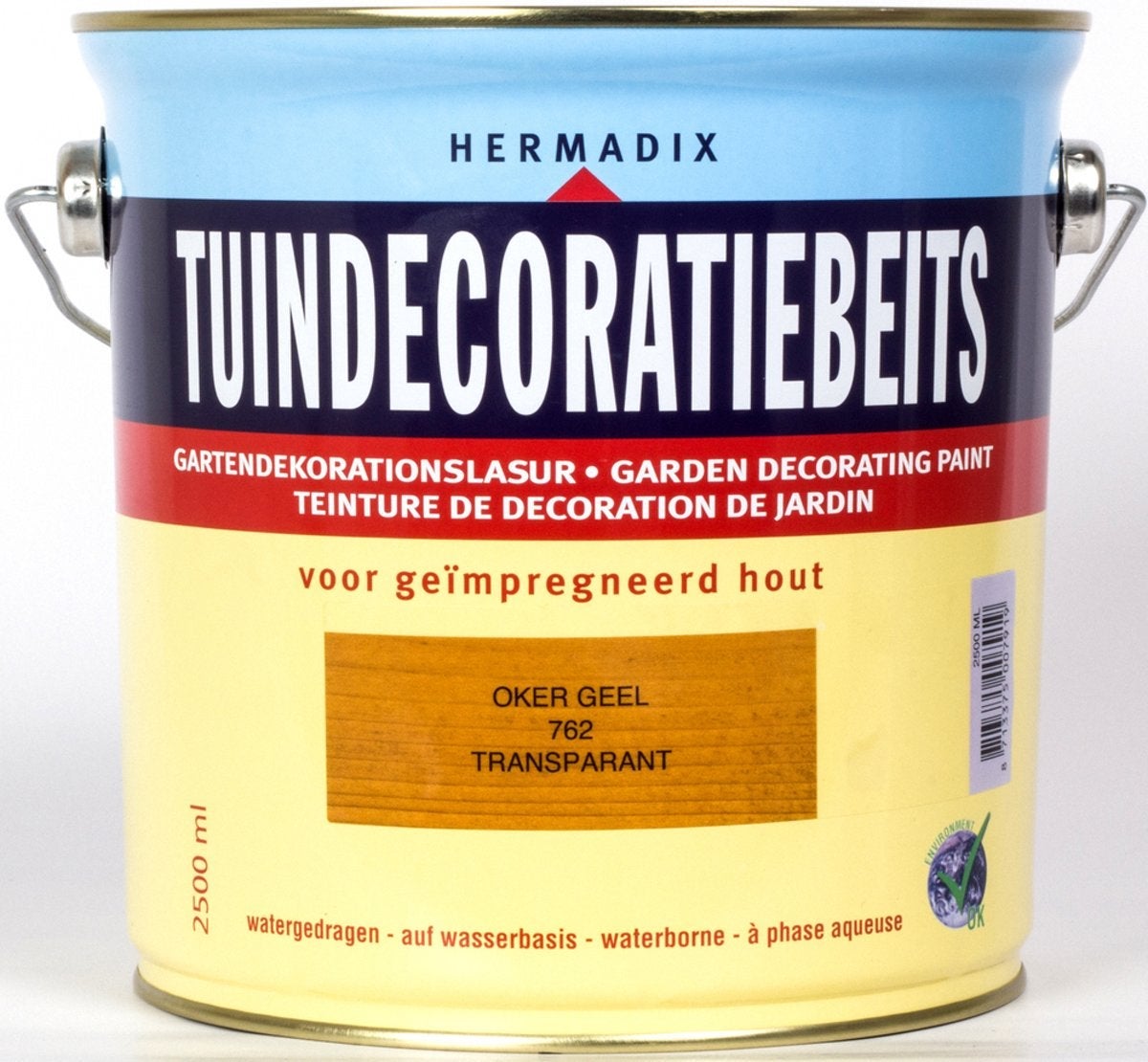 Hermadix tuindecoratiebeits oker geel 762 2,5 l