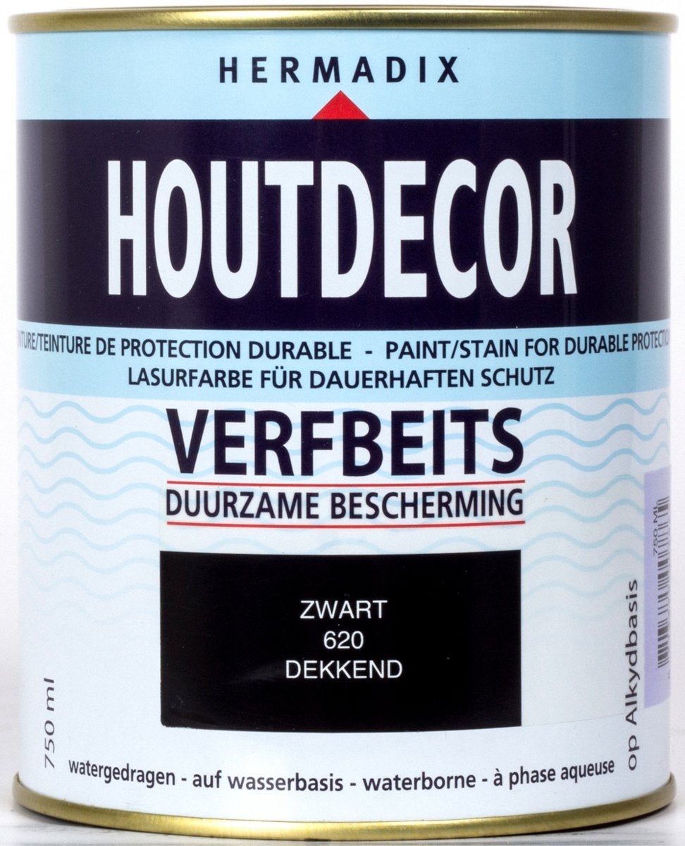 Hermadix houtdecor verfbeits zwart 620 750 ml
