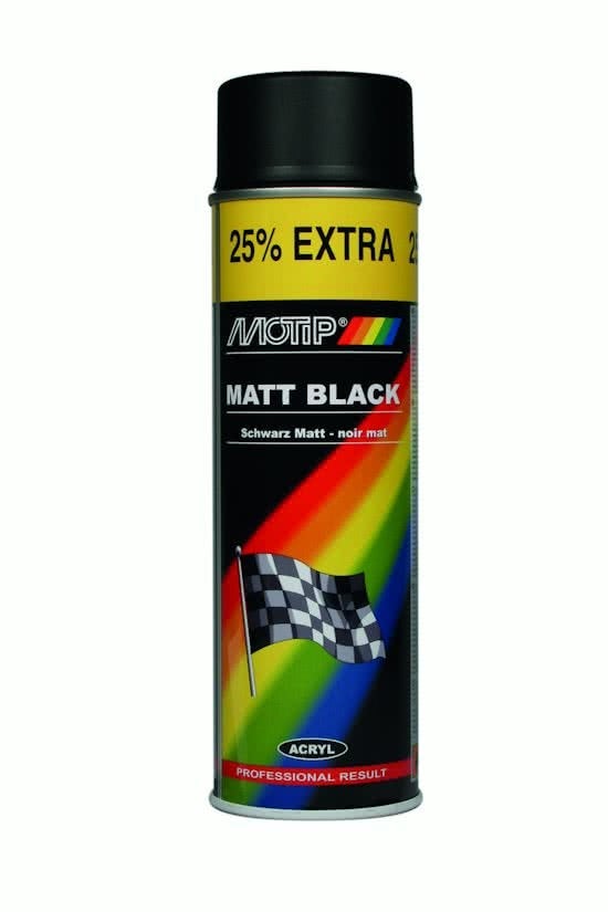 Motip acryllak mat zwart 4006 500 ml