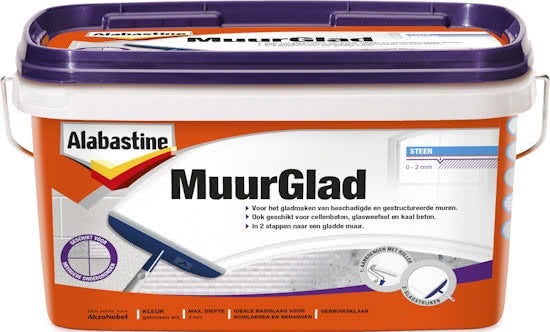 Alabastine muurglad beschadigde muren wit 2,5 l