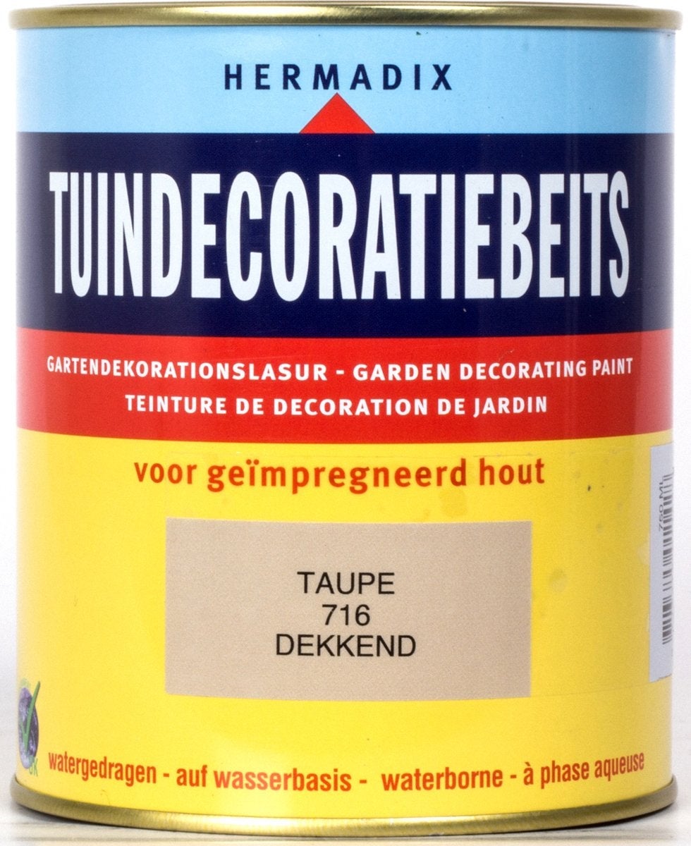 Hermadix tuindecoratiebeits taupe 716 750 ml