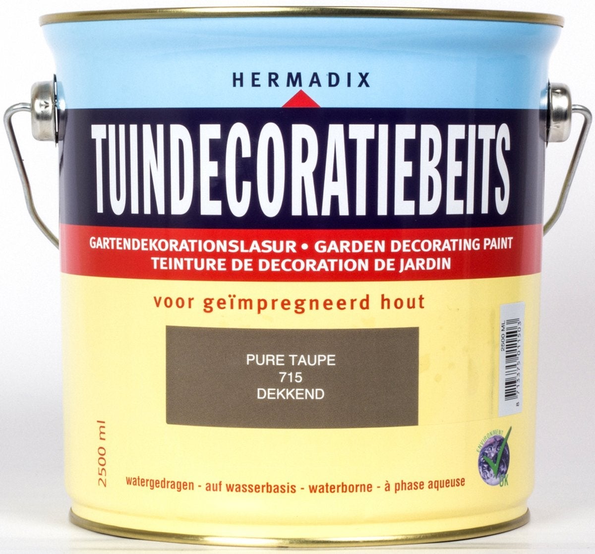 Hermadix tuindecoratiebeits pure taupe 715 2,5 l