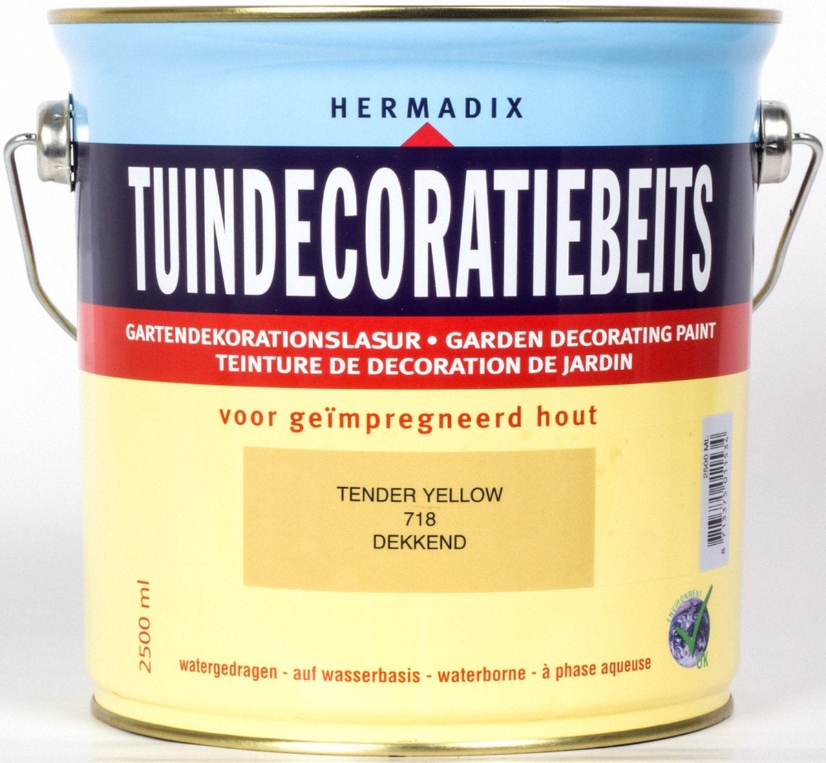 Hermadix tuindecoratiebeits tender yellow 718 2,5 l