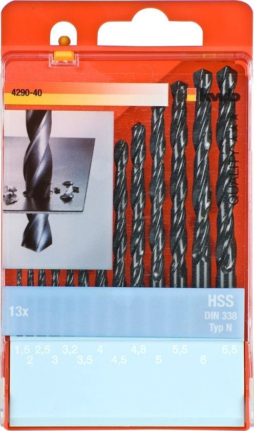 Kwb hss borenset 1.5 - 6.5 mm 13-delig