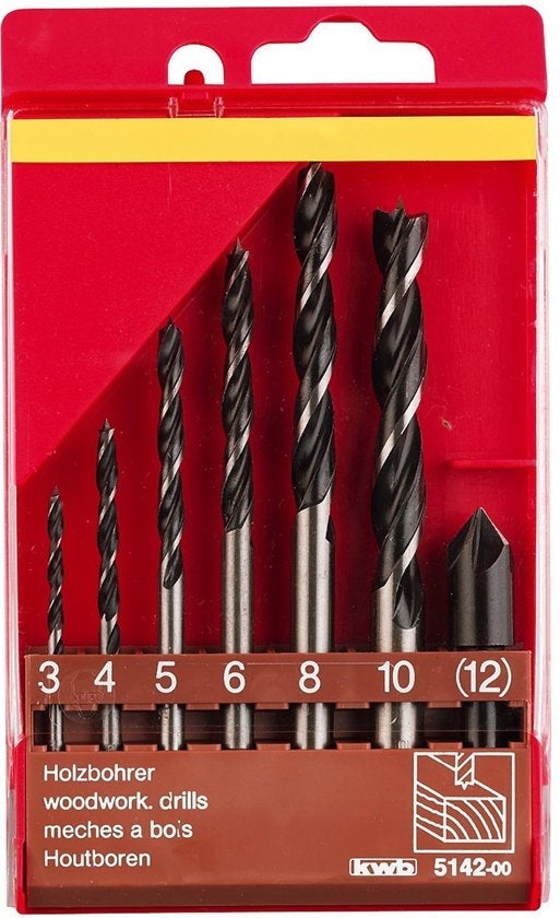 Kwb houtspiraalborenset 6-delig 5142-00