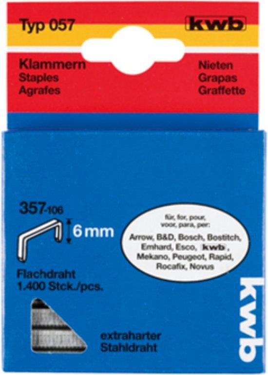 Kwb niet hard 57d staal 14 mm 1.400 stuks