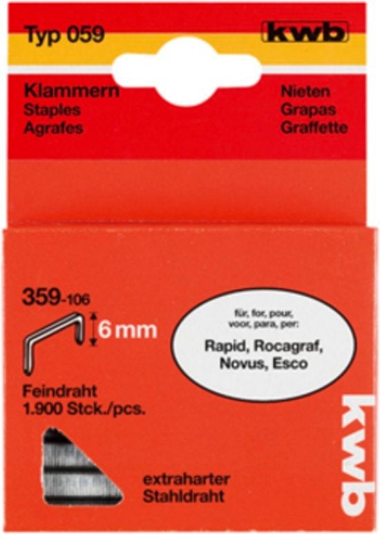 Kwb niet hard 59c staal 8 mm 1.400 stuks