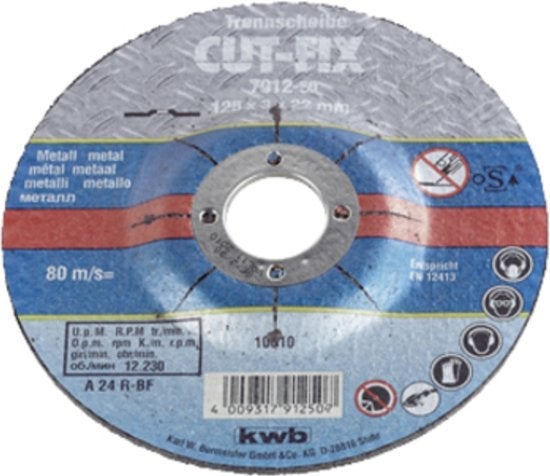 Kwb doorslijpschijf voor metaal, 115 mm