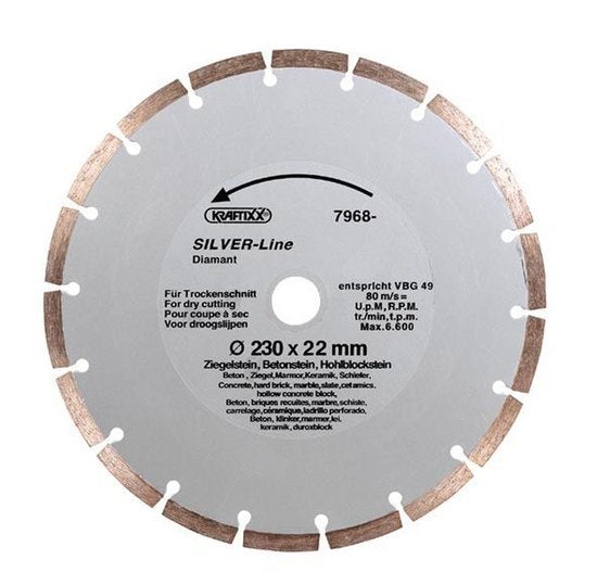 Diamantdoorslijpsch. 230mm 7968-70 kraftix