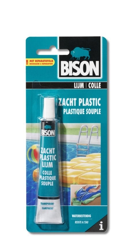 Zacht plastic lijm 25 ml + folie