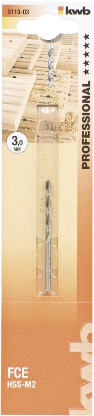 Houtboor 3,0 mm, hss