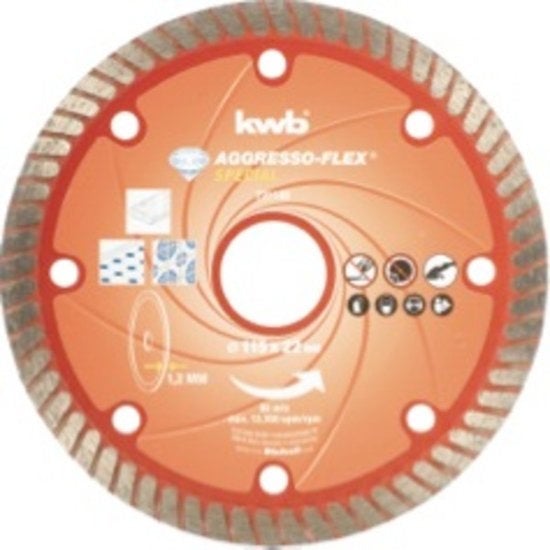 Kwb diamant doorslijpschijf, 115 mm