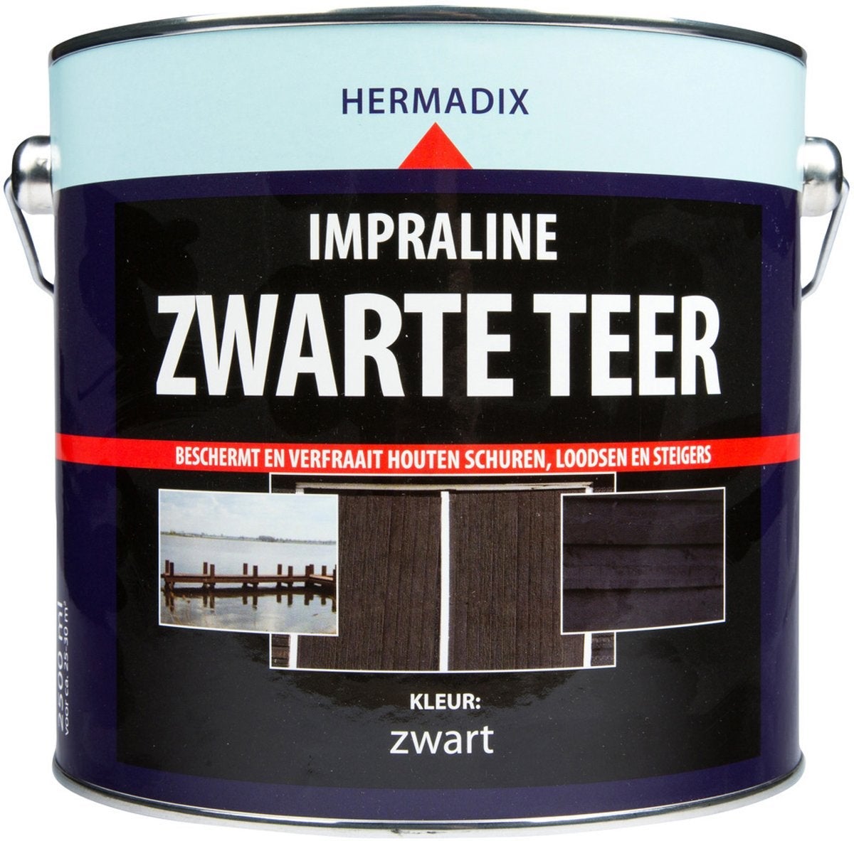 Hermadix impraline zwarte teer 2,5 l