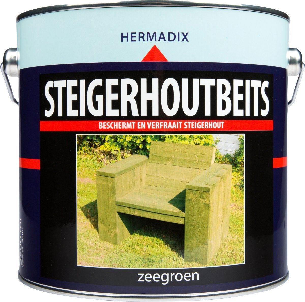 Hermadix steigerhoutbeits zeegroen 2,5 l