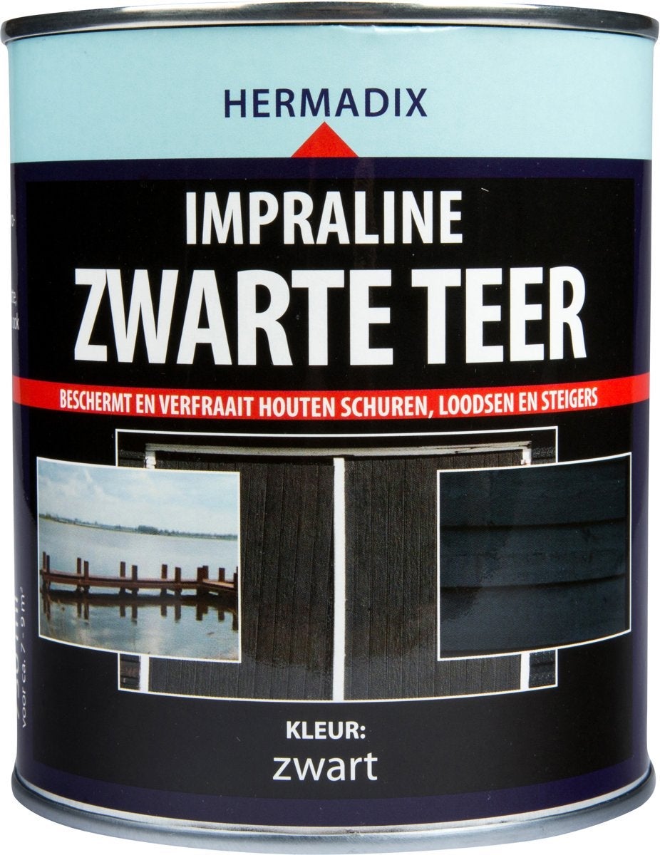 Hermadix impraline zwarte teer 750 ml