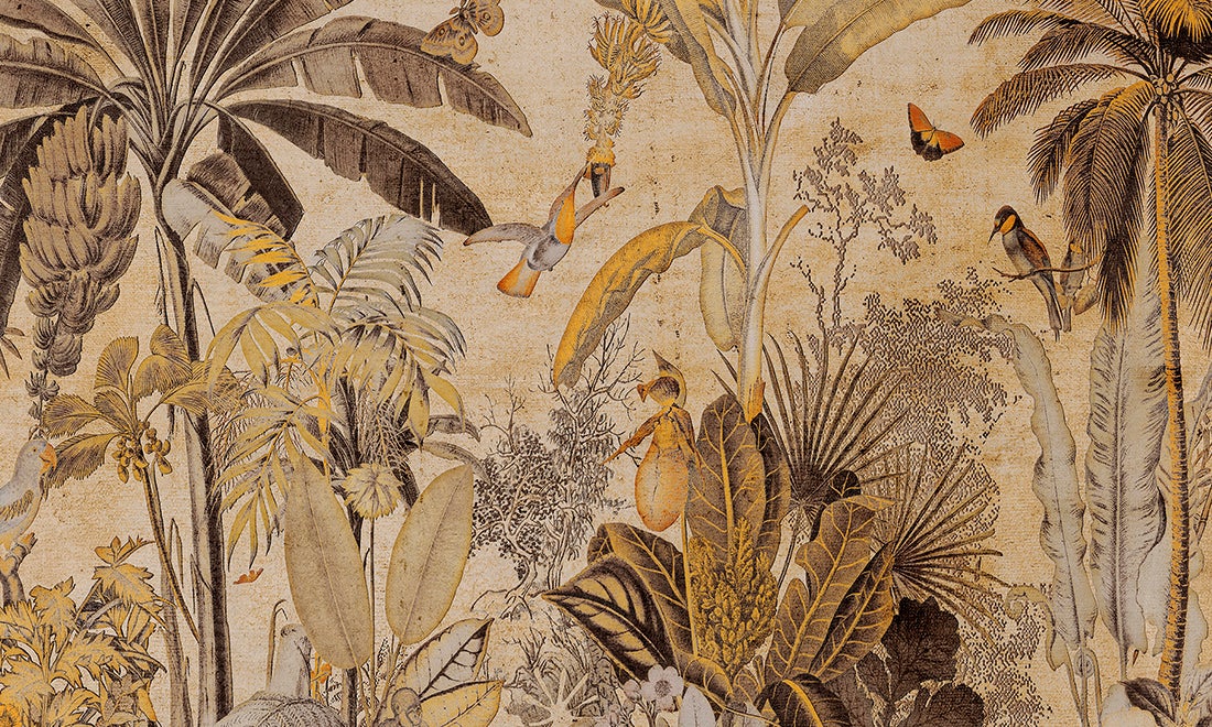 Vliesbehang - Decor & Panoramiques Milk And Honey 300cm x 300cm - Goud