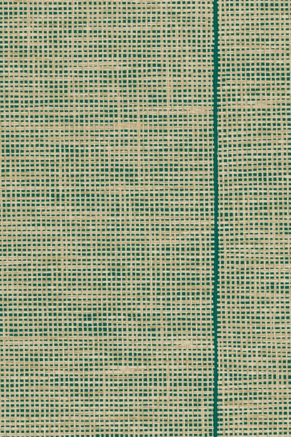 Vliesbehang - Le Raphia Tisse Deep Teal - 8,50 m x 70 cm.