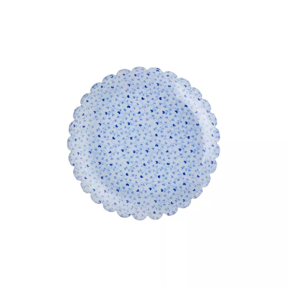 Acryl Taart Plaat - Blue Hearts