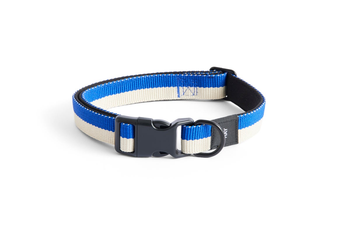 Hondenhalsband - S/M - Flat Blue Off White