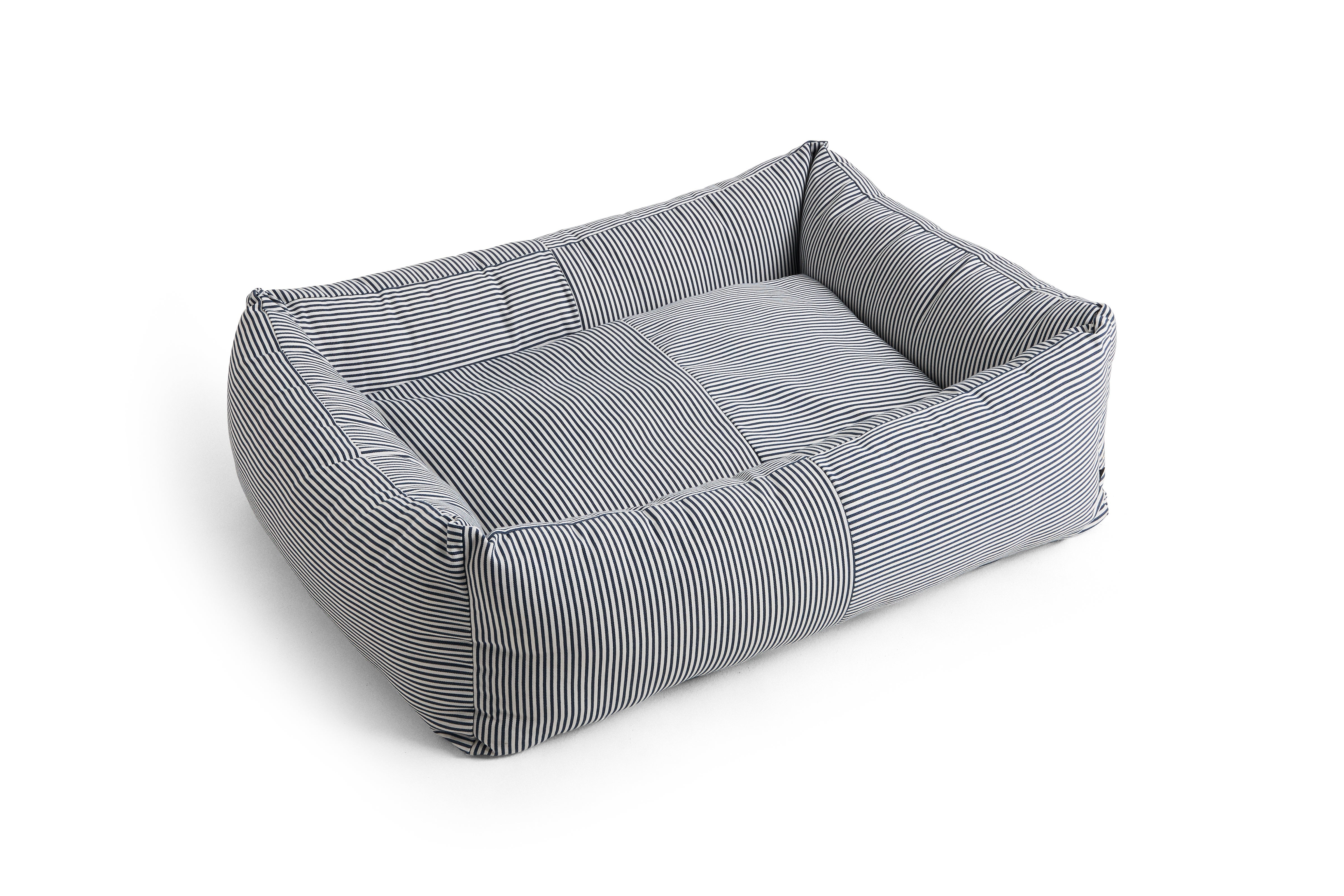 Hondenmand - L - Zip Blue White Stripe