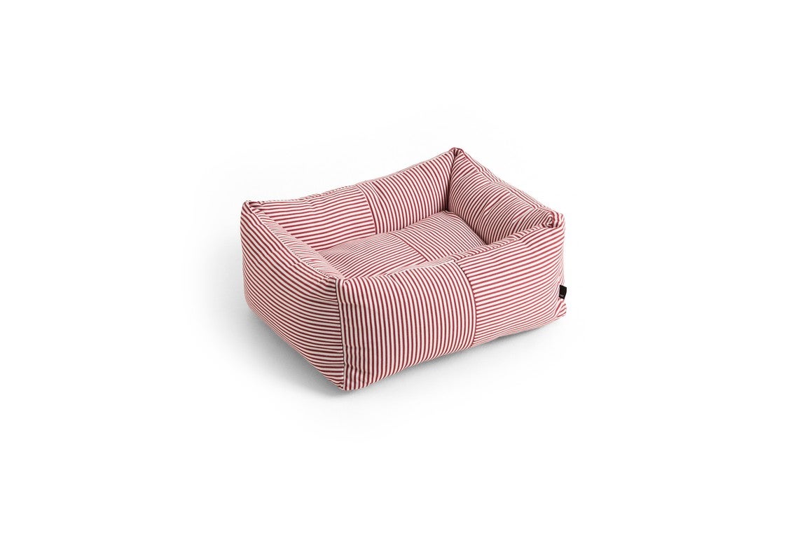 Hondenmand - XS - Red White Stripe