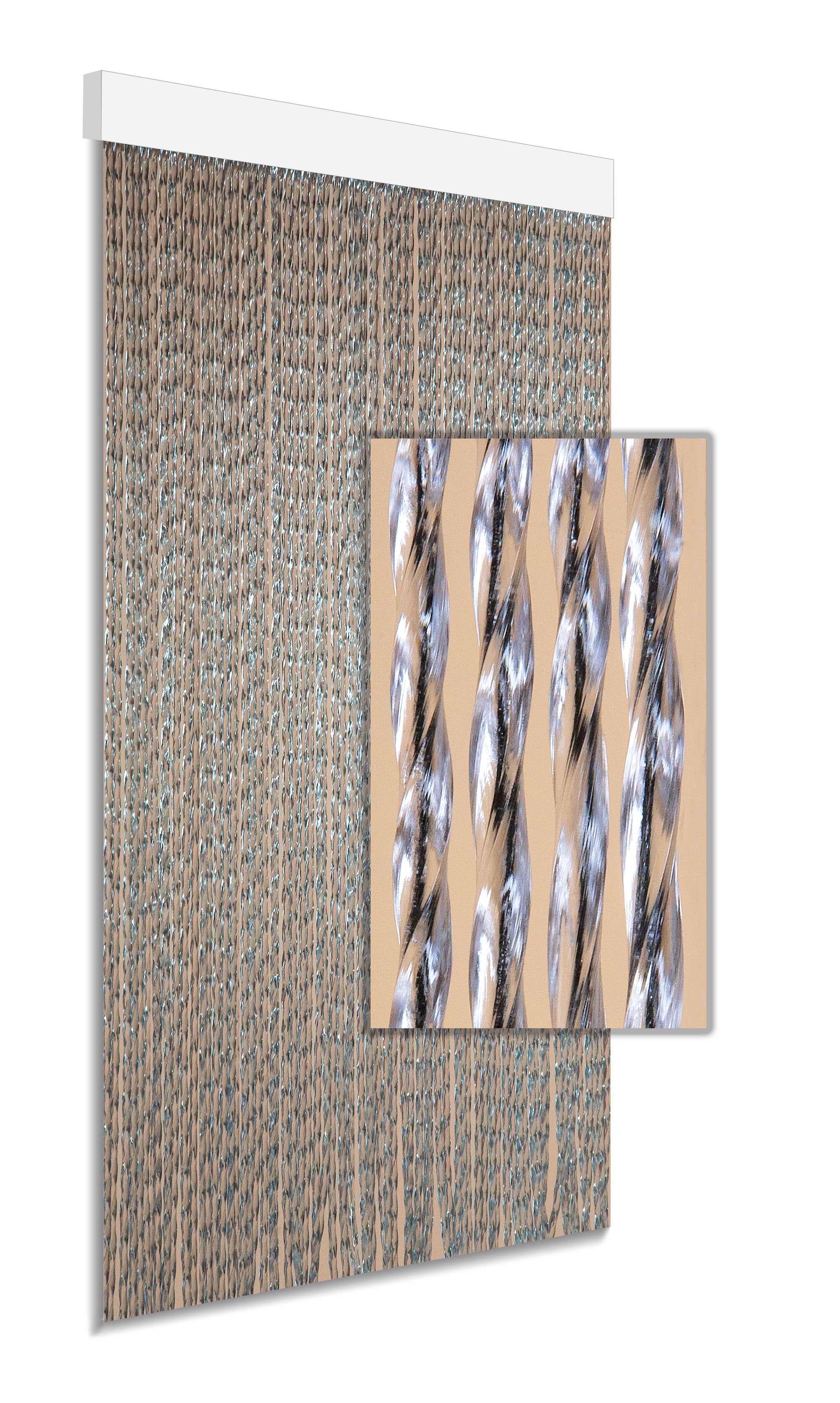 Deurgordijn/Vliegengordijn Zwart kunststof