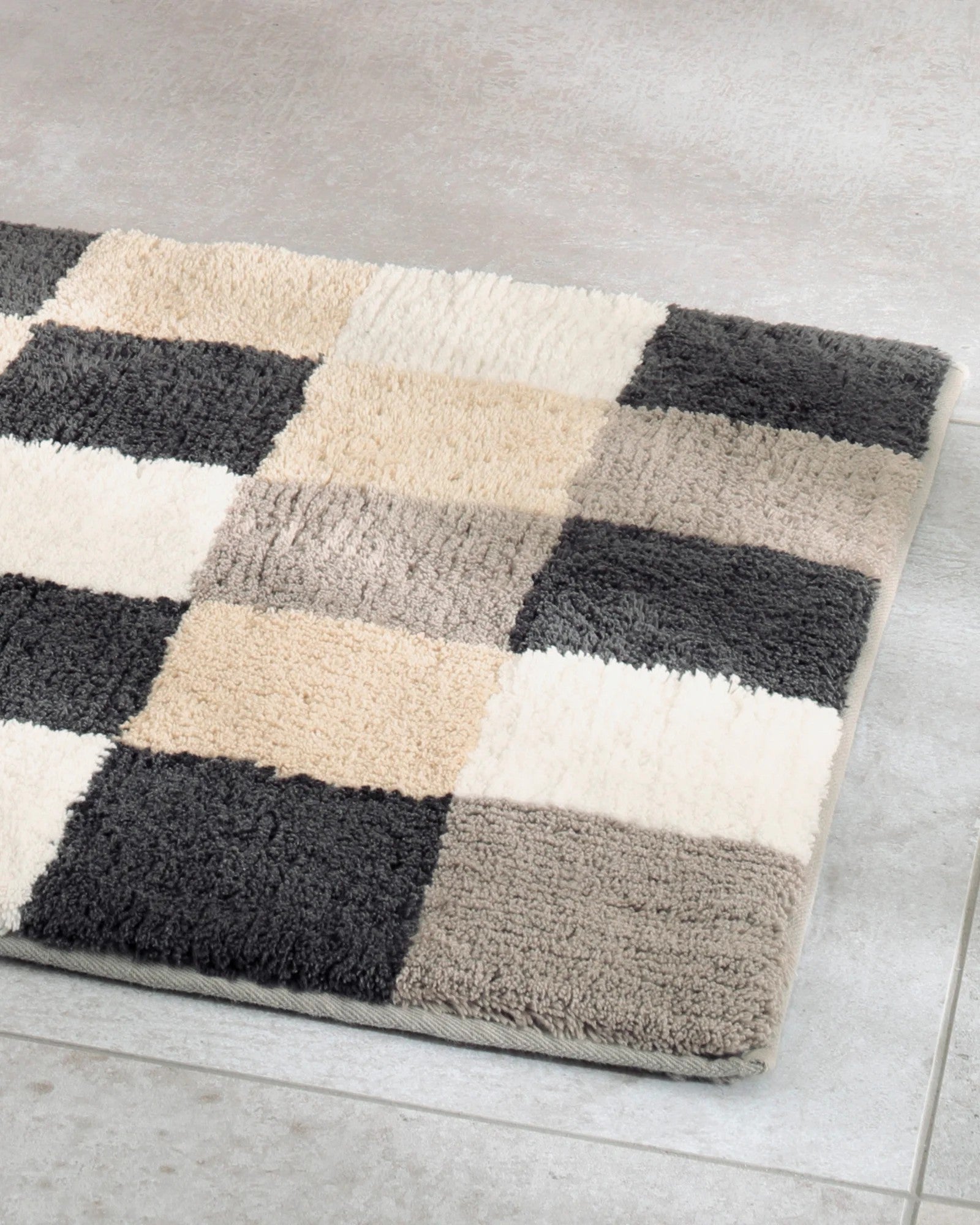 Badmat - Karo 60x60cm - Naturel