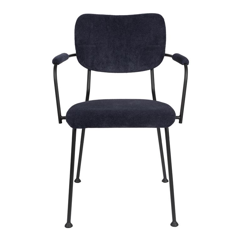 Stoel met armleuning - Benson set van 2 - Blauw