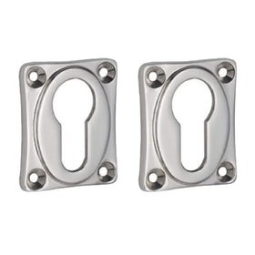 Cilinderrozet Vierkant 47X39 MM - Glans Nikkel