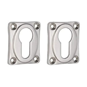 Cilinderrozet Vierkant 47X39 MM - Mat Nikkel Ongelakt