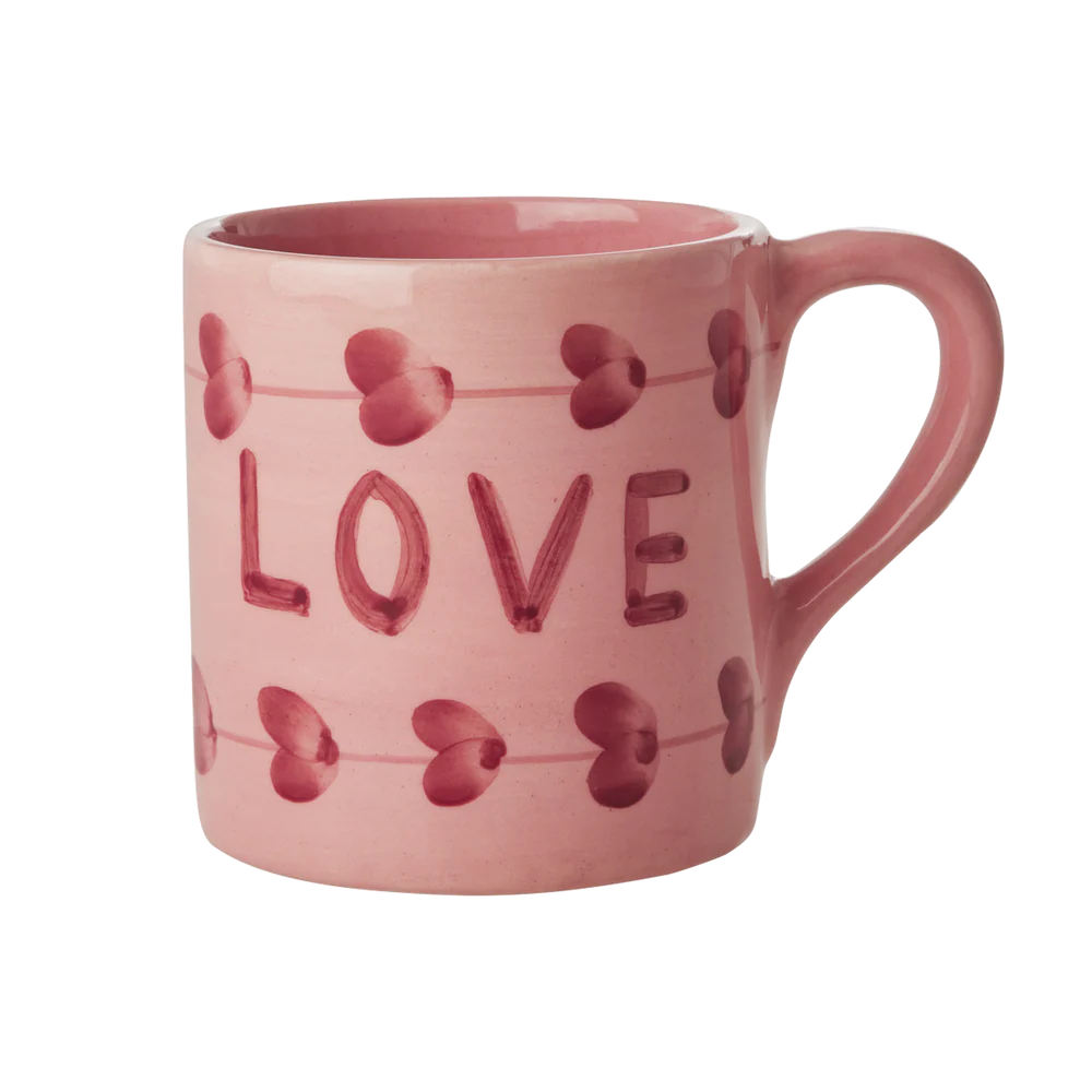 Mok - Love koffiemok 420ml - Roze 