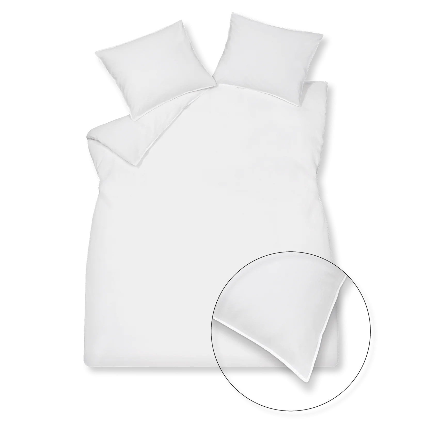 Dekbedovertrek - Washed cotton 240x220cm - White 90