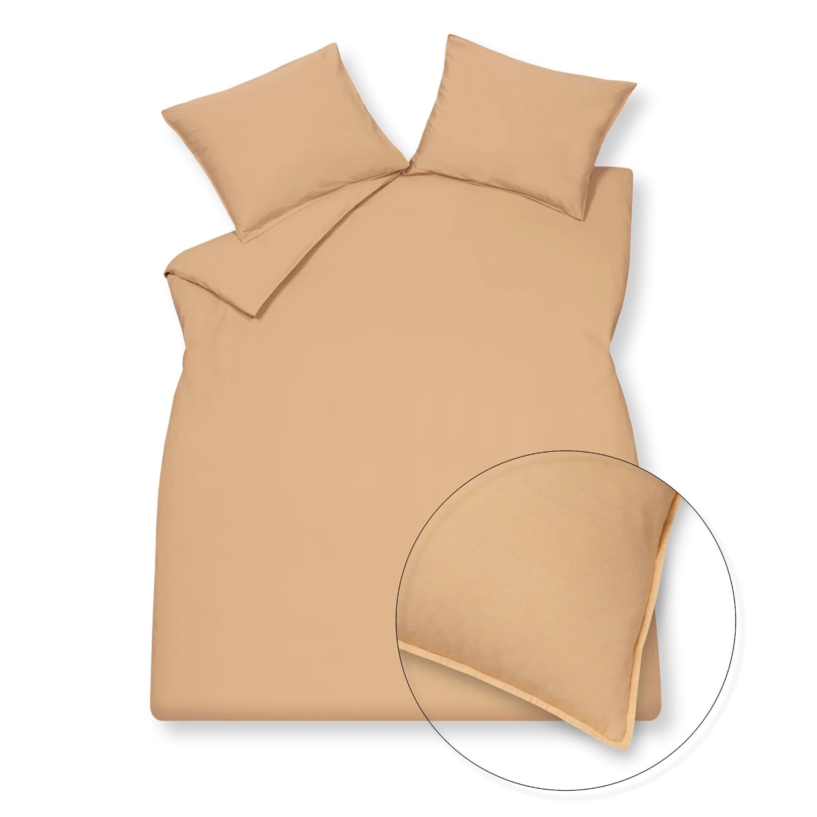 Dekbedovertrek - WASHED COTTON 2-persoons 200x200/220 cm - Apricot blush