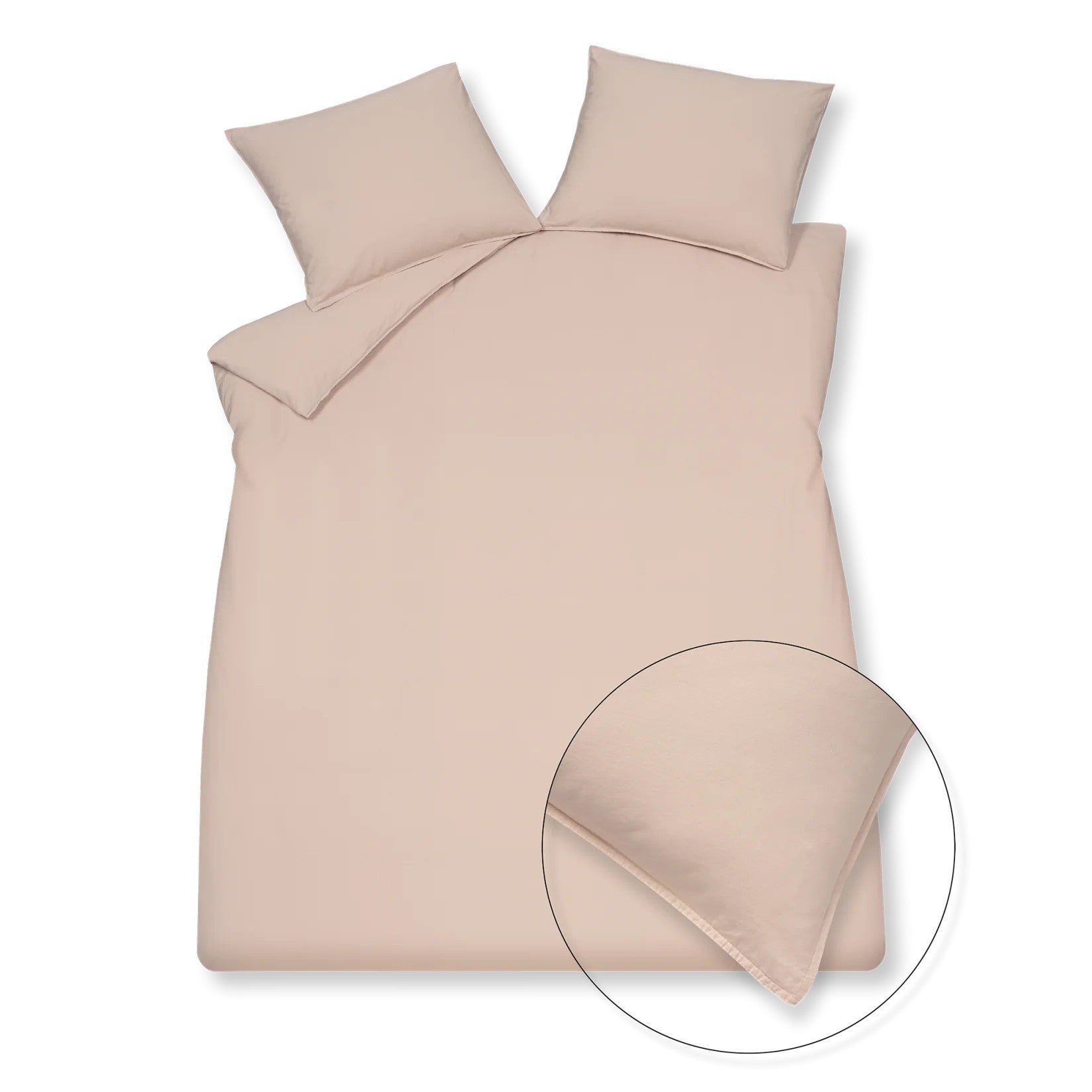 Dekbedovertrek - WASHED COTTON Lits-jumeaux 240x200/220 cm - Pale pink