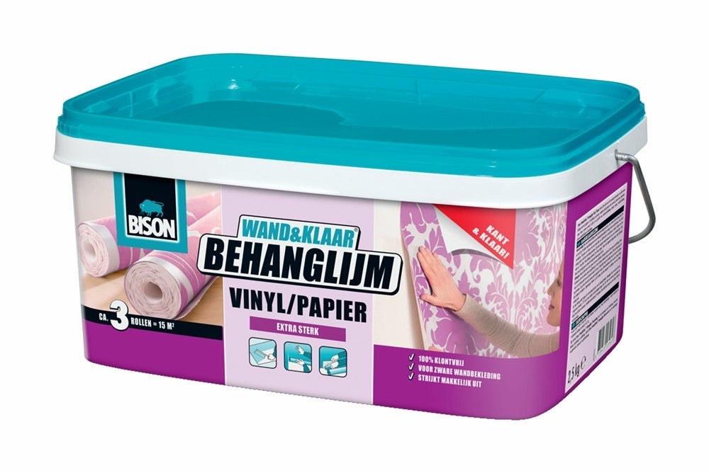 Wand&klaar behanglijm vinyl/papier - 2,5 kg