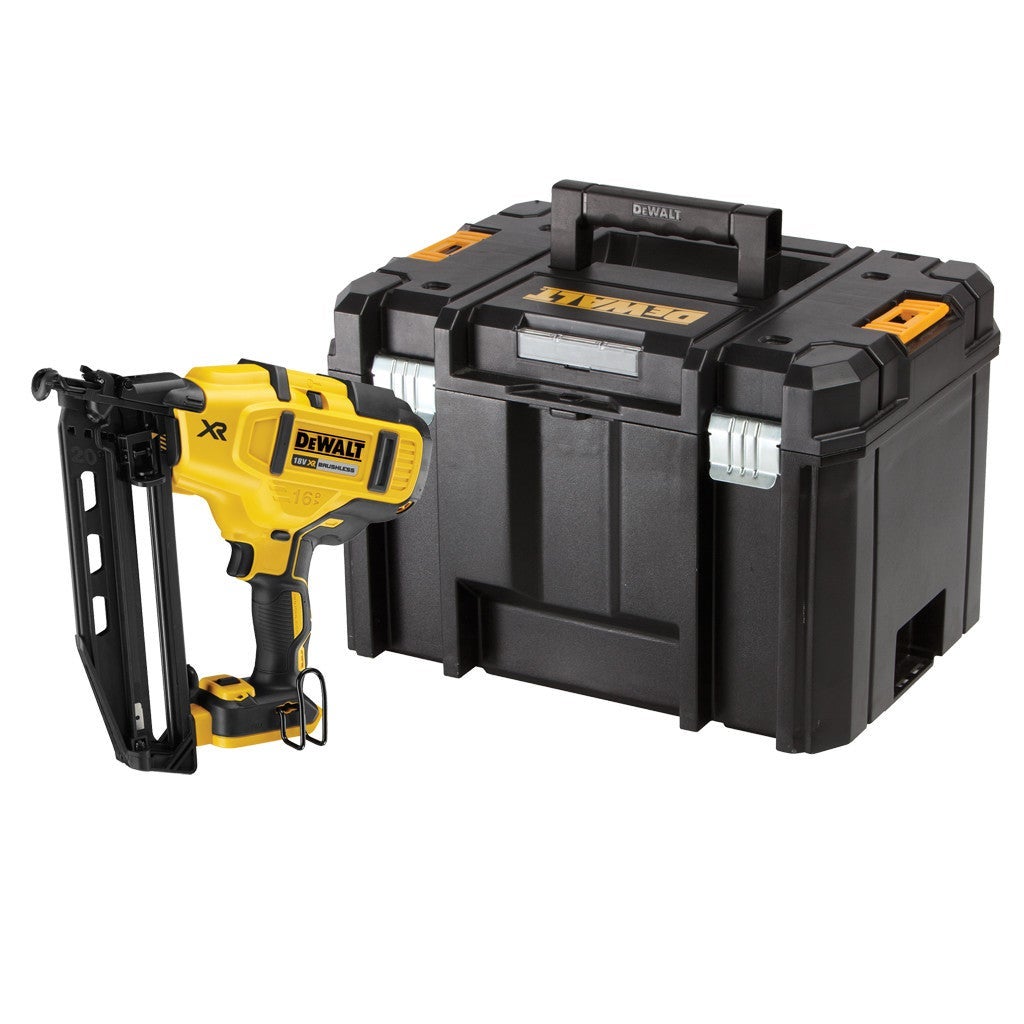 18V XR Brushless 16Ga Afwerktacker in TSTAK koffer (zonder accu/lader)