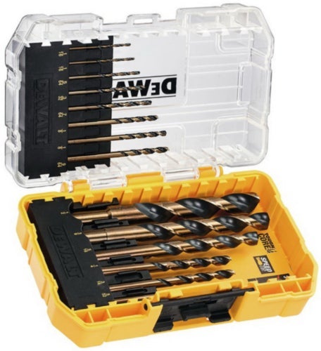 Metaalborenset - 14 delig - zwart