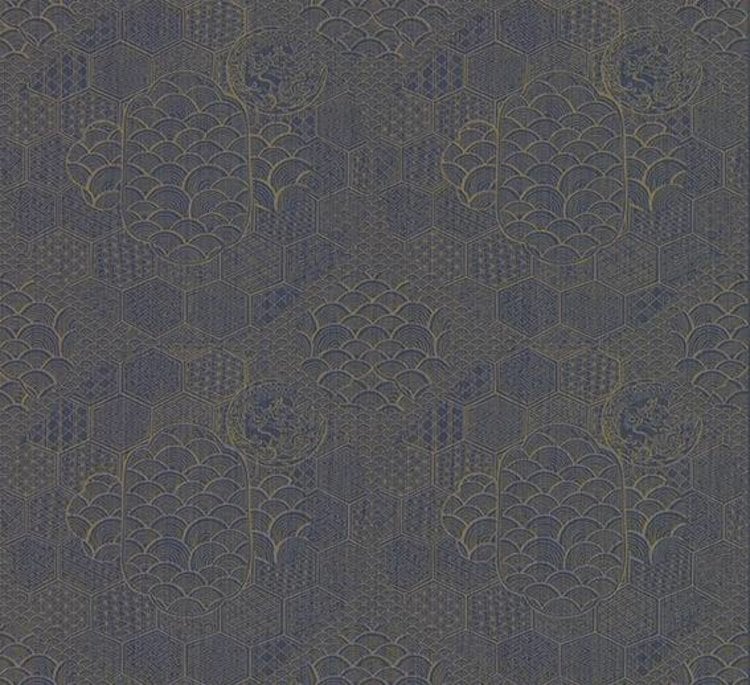 Vliesbehang - Armani / Casa By Brian Yates Towada Fil Blauw - 70 cm breed verkrijgbaar per meter