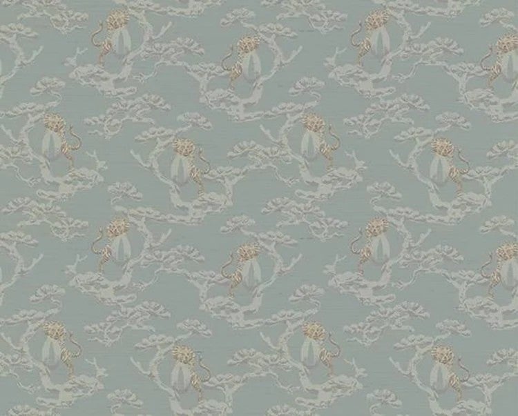 Vliesbehang - Armani / Casa By Brian Yates Sumatra Blauw - 87 cm breed verkrijgbaar per meter