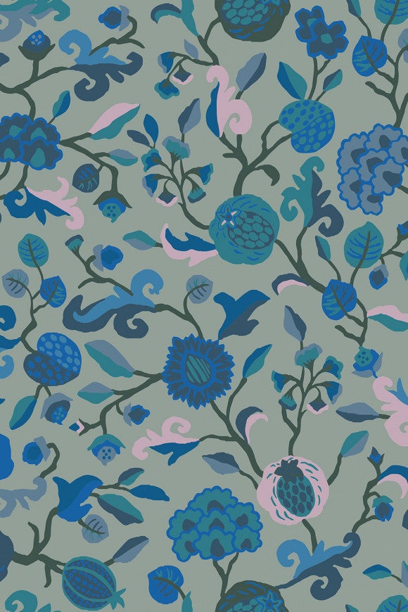 Vliesbehang -  Precious Fibers 3 Bayadère Multicolor - 87 cm breed verkrijgbaar per meter