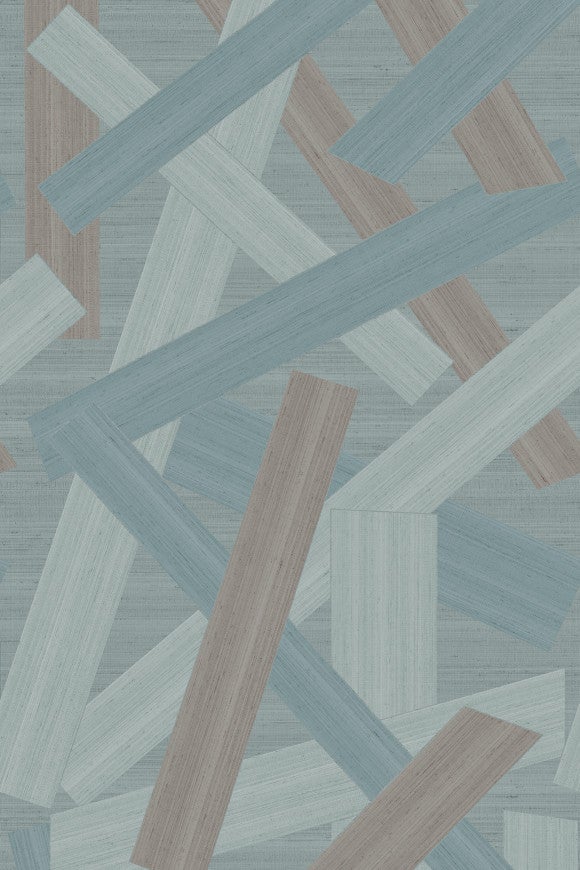 Vliesbehang - Precious Fibers 3 Rigoletto Blauw - 300 cm lang x 87 cm breed