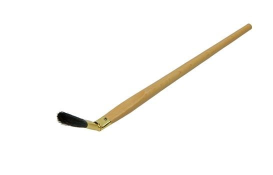 Gebogen lyonse penseel - nr 16 - zwart