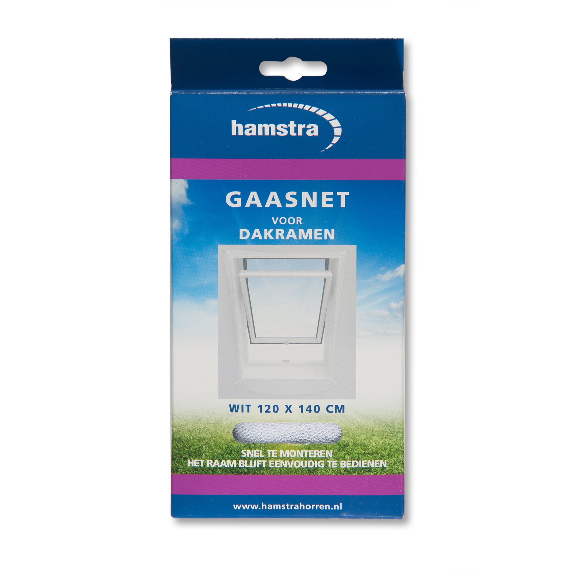 Gaasnet voor dakramen wit 120 x 140 wit