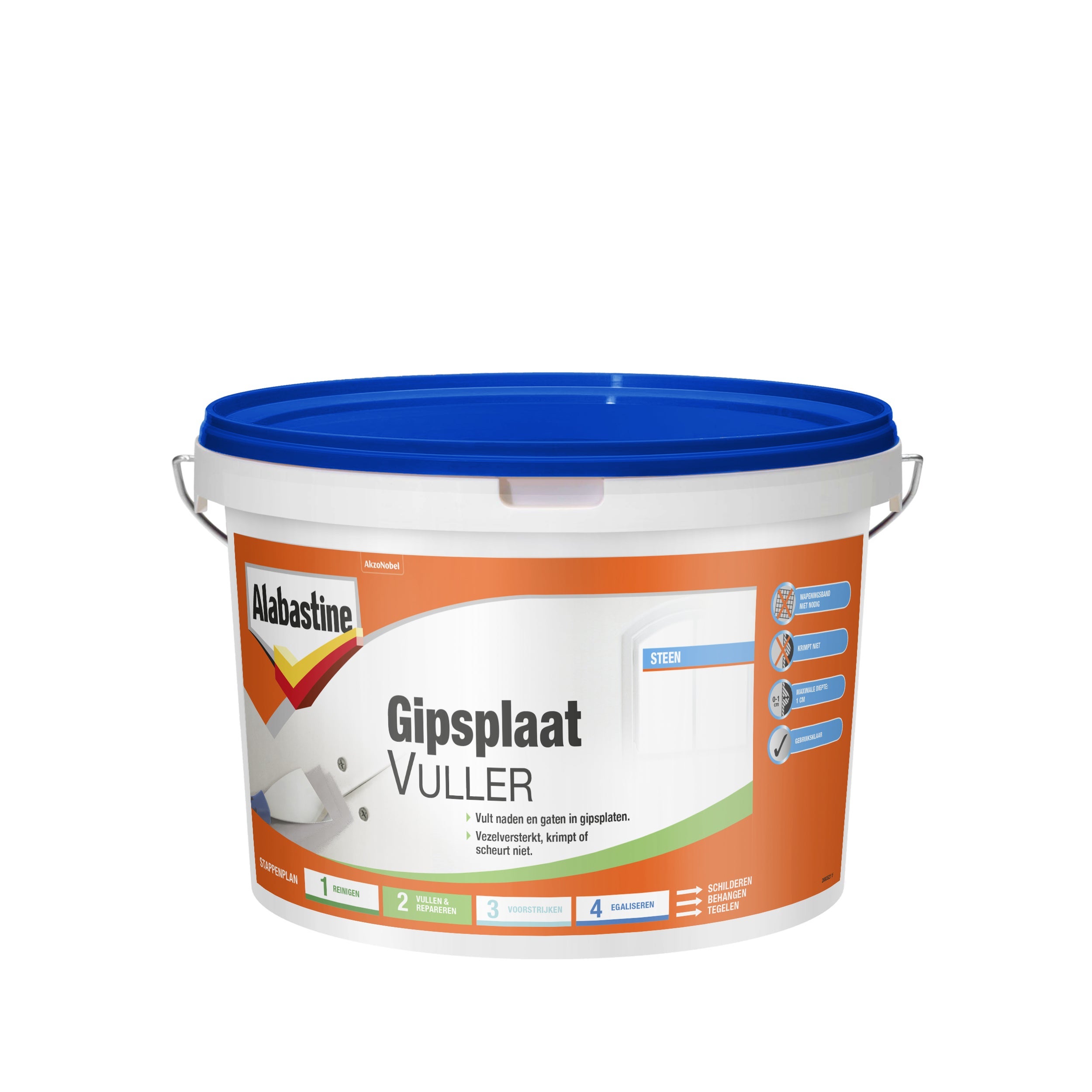 Alabastine gipsplaatvuller pasta licht grijs 2,5 l