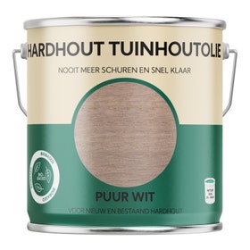Hardhout Tuinolie - Puur Wit - 2500 ml.
