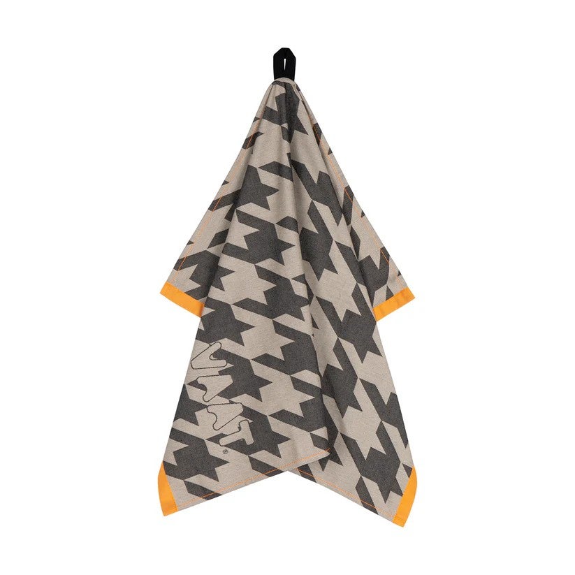 Theedoek en handdoek - Gift set I love pied de poule - Black/Sand