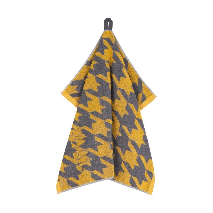 Keukenhanddoek - I love pied de poule 50x60cm - Yellow/Grey